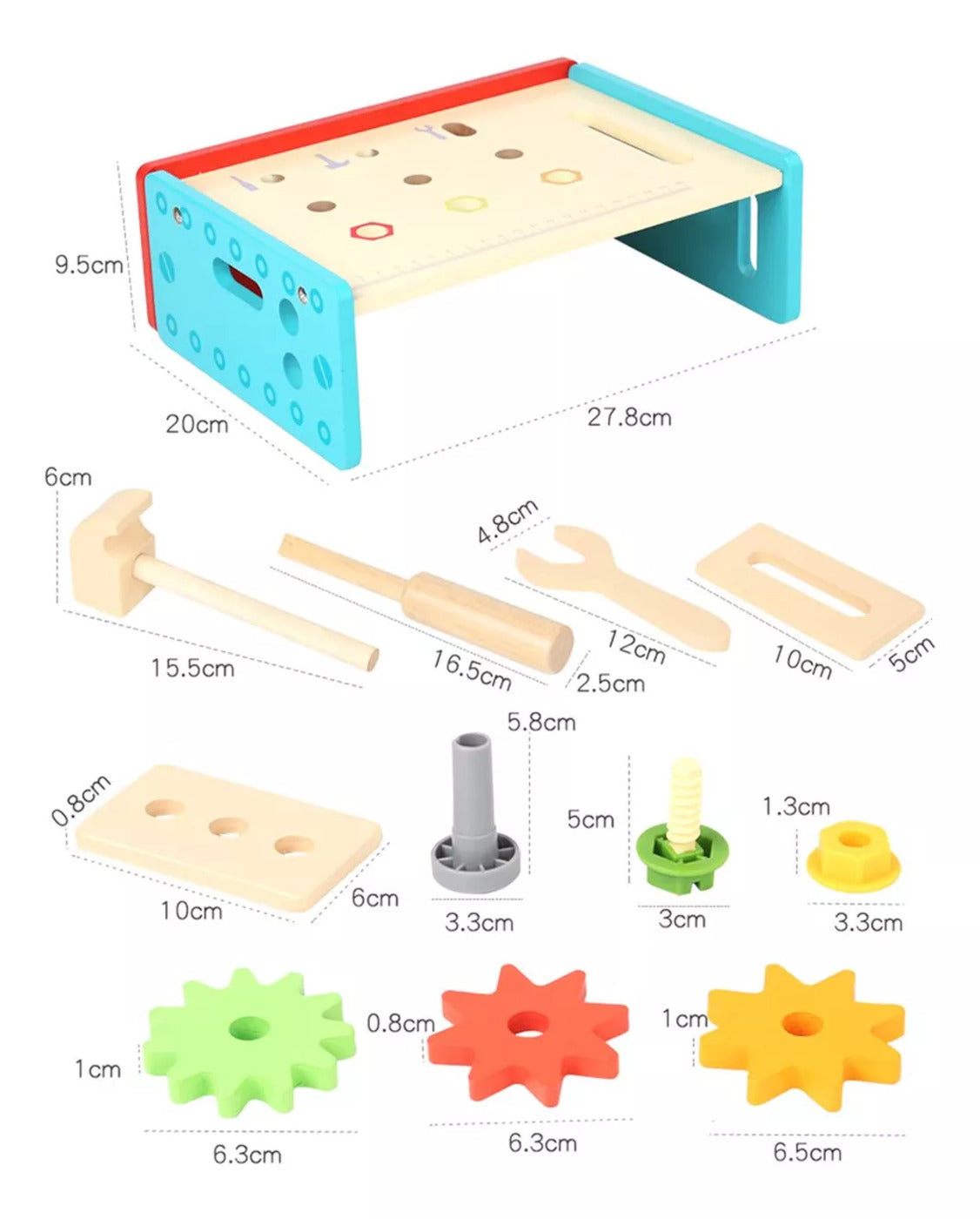 Set Herramientas de Madera para niños