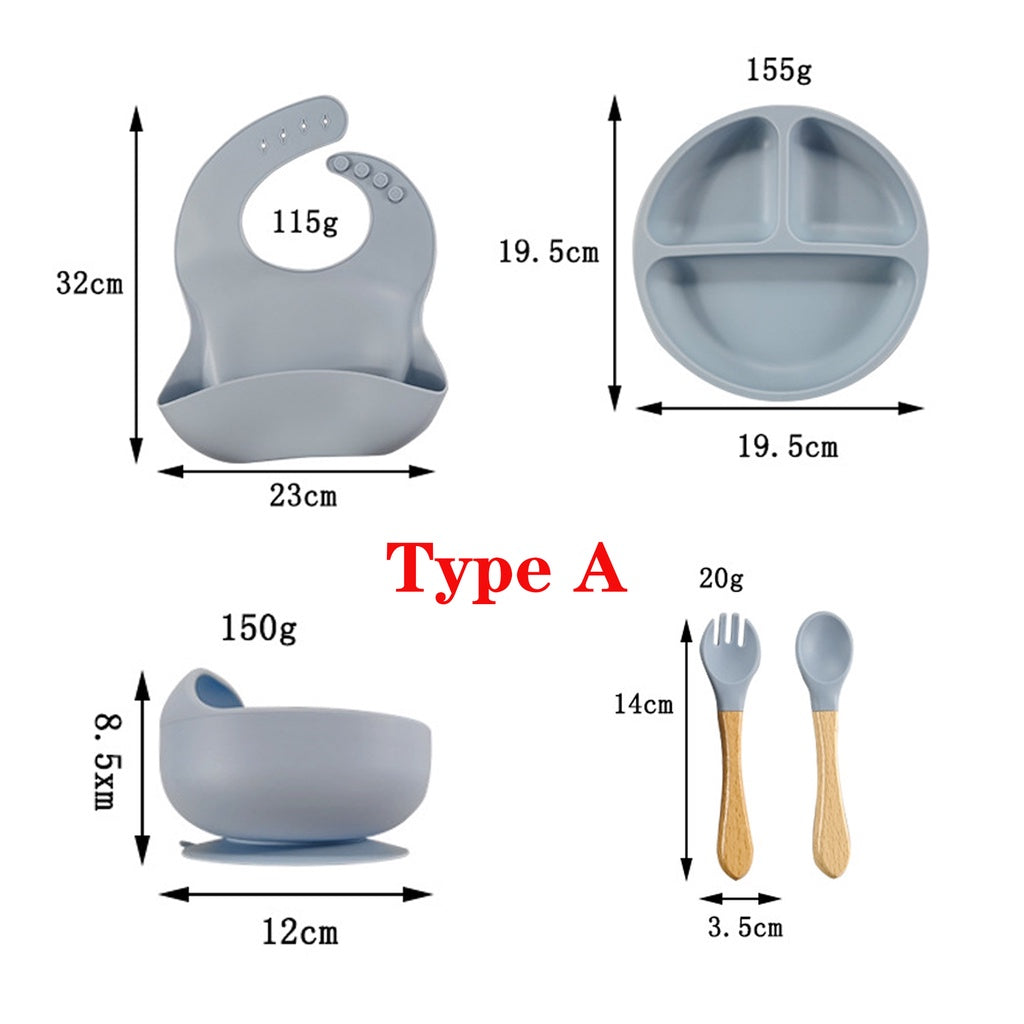 Set de Alimentación infantil silicona