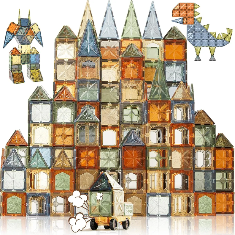 Set Imanes Bloques Magneticos 200 piezas