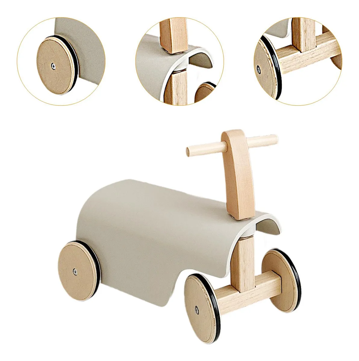Correpasillos Equilibrio Madera Blanco