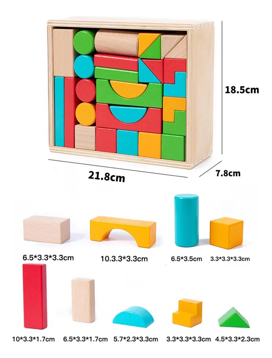 Bloques montessori apilables para niños