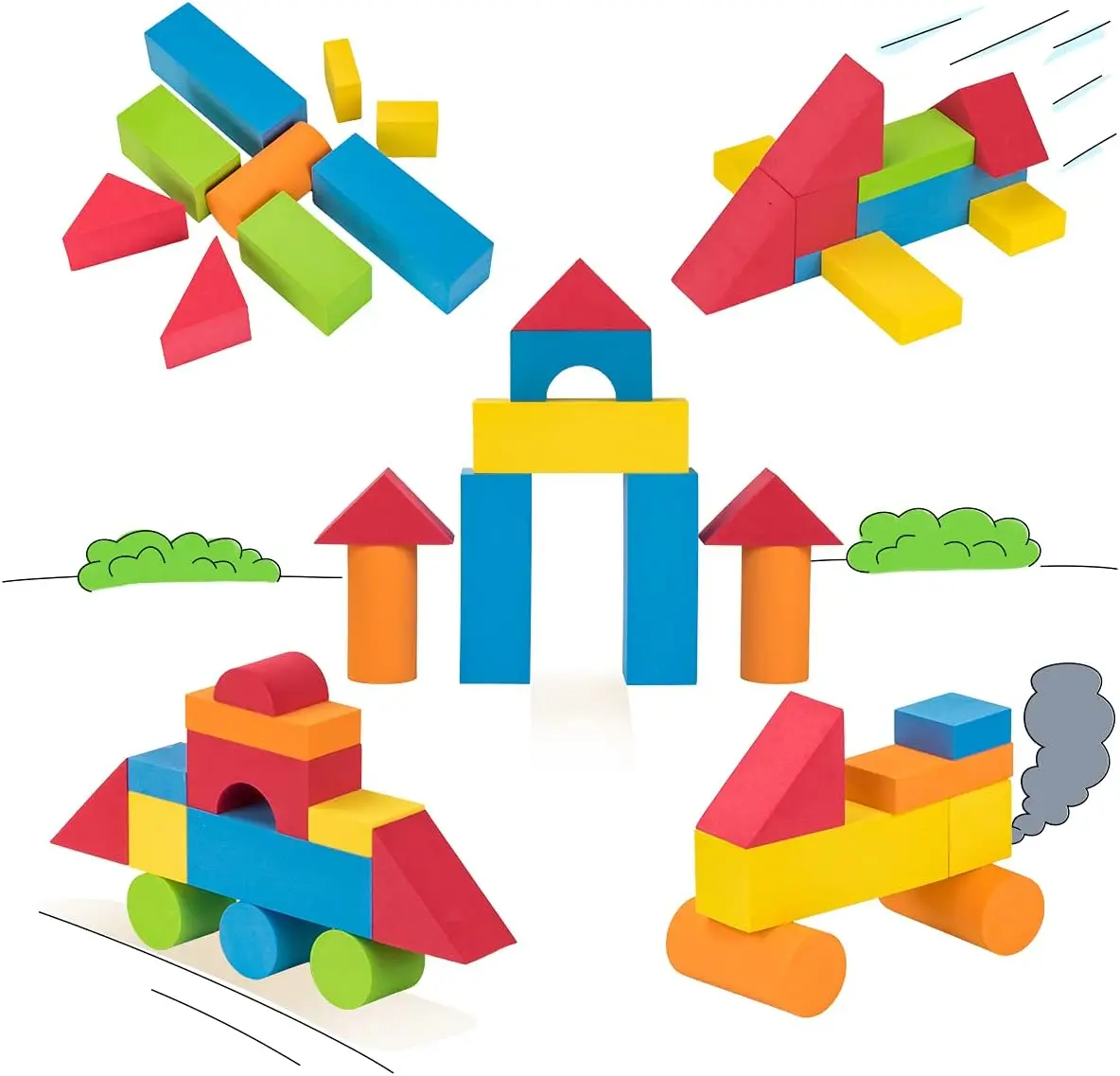 Bloques montessori apilables para niños
