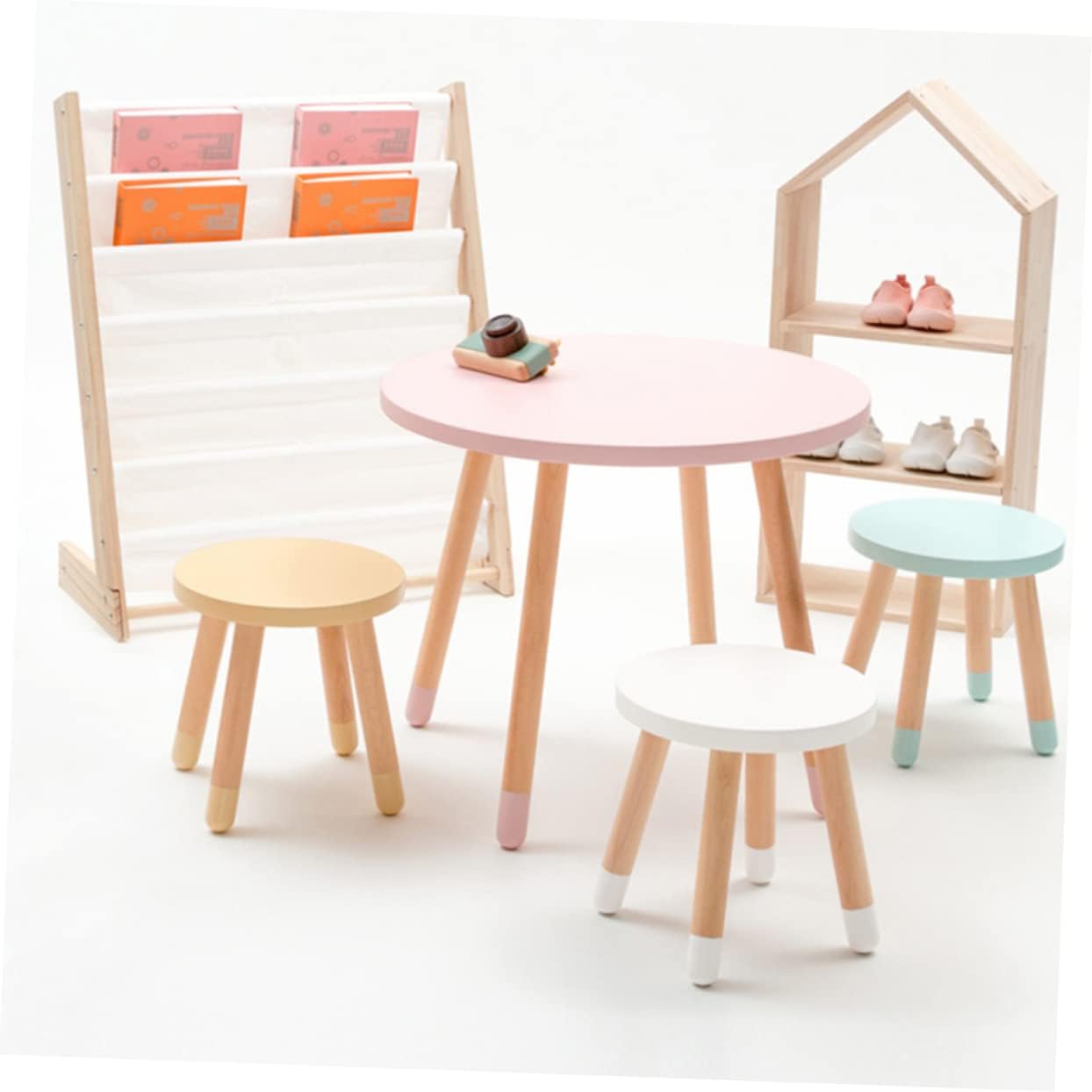 Librero Montessori Tela y Madera