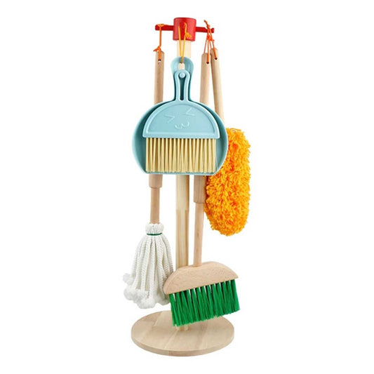 Set De Aseo Y Limpieza Juguete De Madera Para Niños