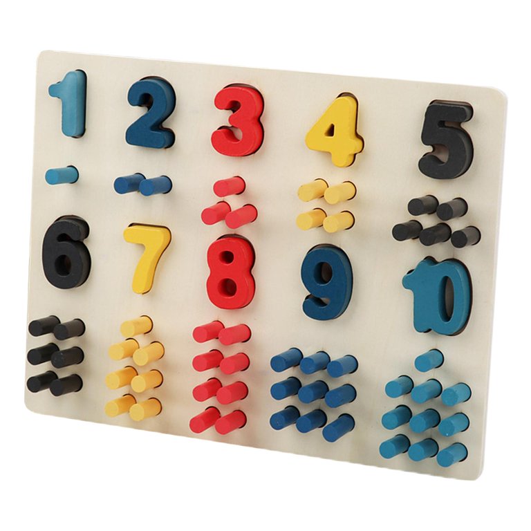 Tablero numérico de madera