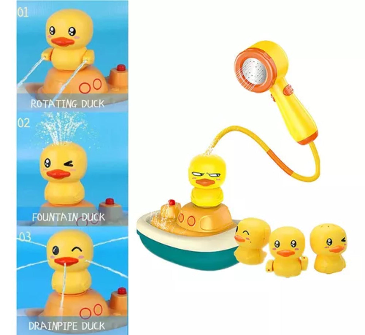 Ducha de patitos para baños
