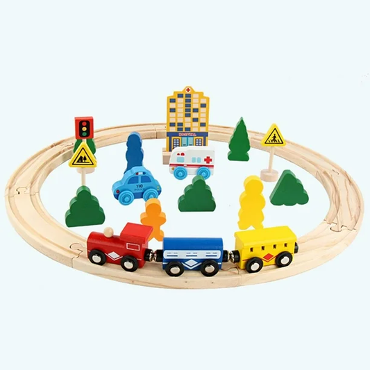 Pista Tren de Madera Circular